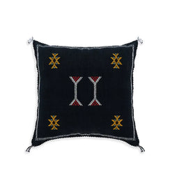 Coussin en soie de cactus noir