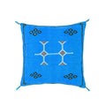 Coussin en soie de cactus "Sabra" bleu