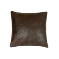 Coussin marron en cuir fait main