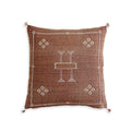 Coussin en soie de cactus "Sabra" marron clair