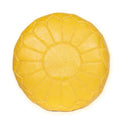 Pouf marocain en cuir fait main jaune