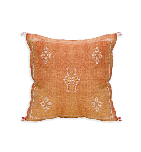 Coussin en soie de cactus "Sabra" ocre