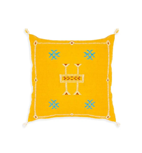 Coussin en soie de cactus "Sabra" jaune
