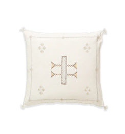 Coussin en soie de cactus blanc